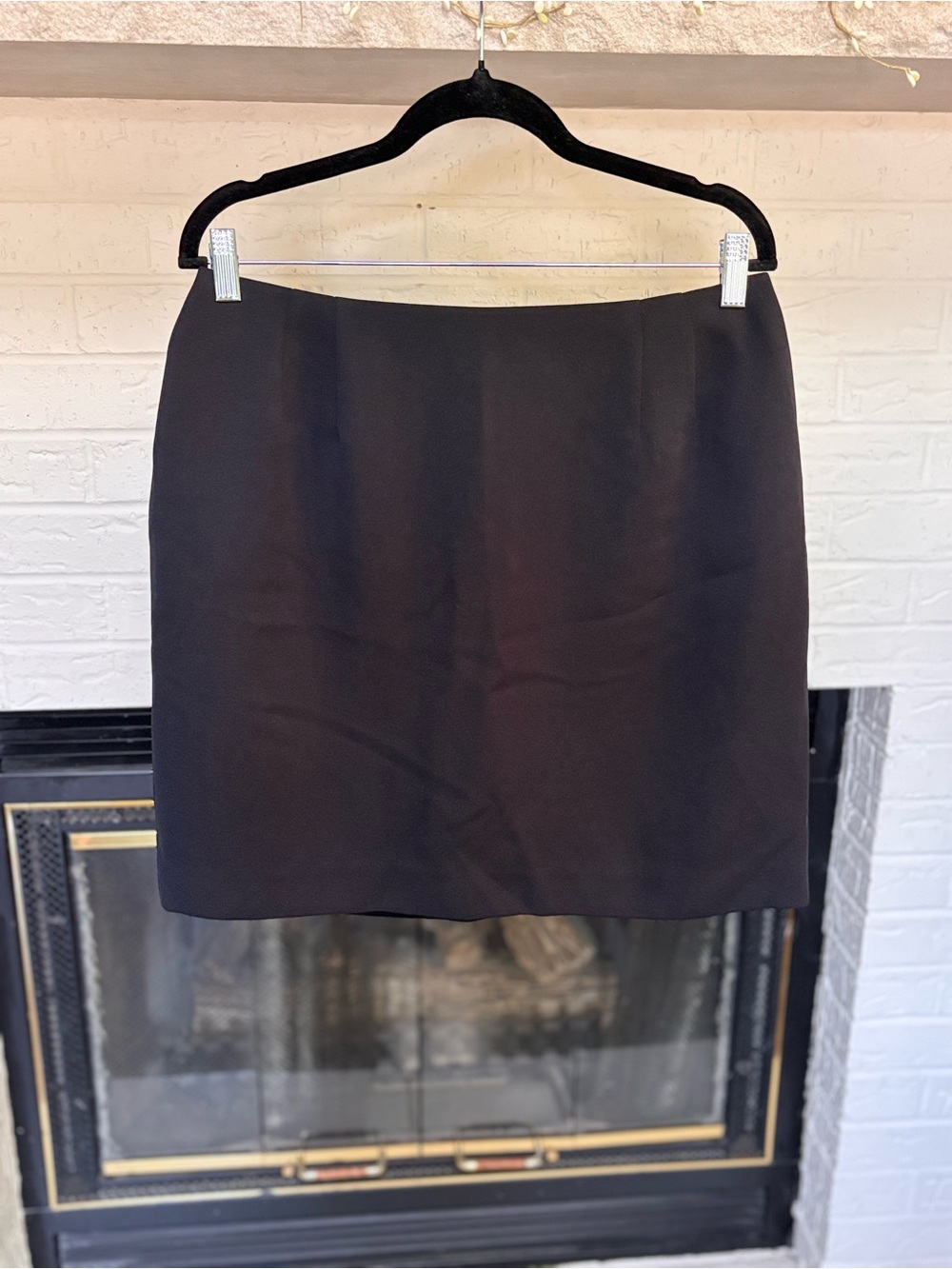 Requirements Black Mini Straight Skirt